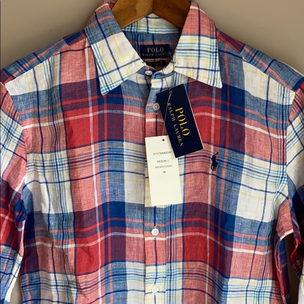 NWT Polo Ralph Lauren Linen Button Down SZ 2 - Picture 5 of 7